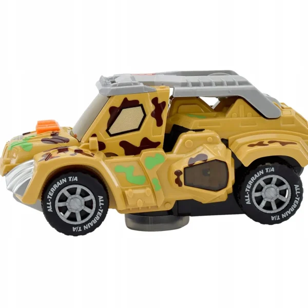 Auto robot zabawka dinozaur zieje parą samochód 2w1