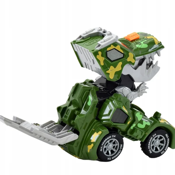 Auto Robot Zabawka Dinozaur - Zaśmieca Parą Samochód 2w1