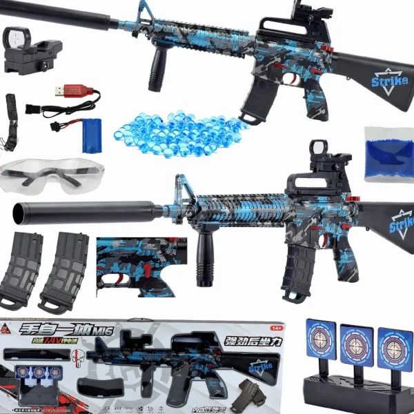 BEZPIECZNY OGROMNY KARABIN AUTOMAT KULKI ŻELOWE PISTOLET TARCZA