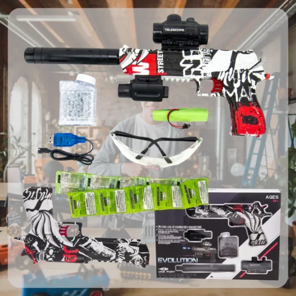 Bezpieczny Pistolet Karabin Automat z Kulkami Żelowymi
