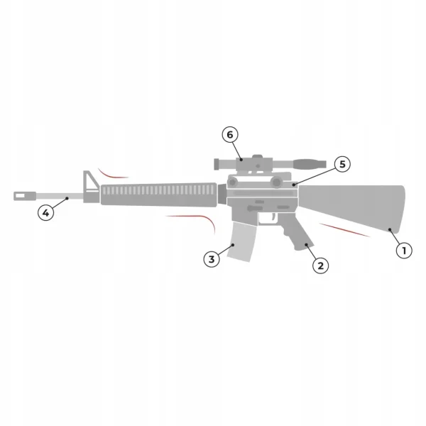 KARABIN LUNETA PISTOLET DWÓJNÓG ASG GRATIS KULKI