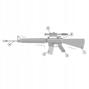 KARABIN NA KULKI REPLIKA 6mm LUNETA LASER PISTOLET