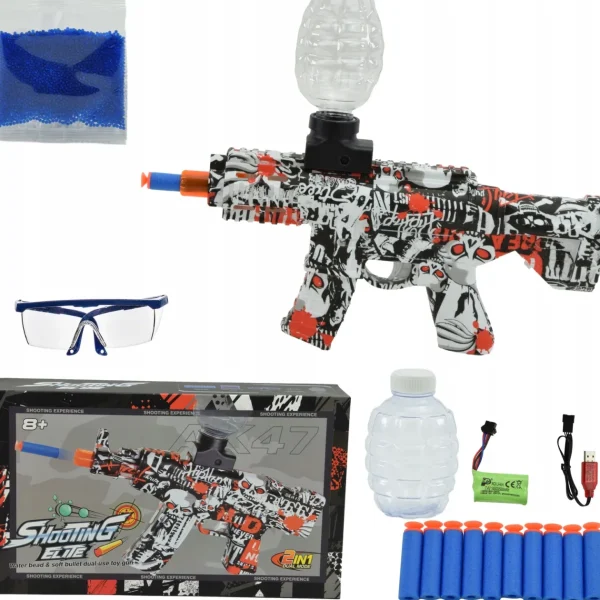 KARABIN PISTOLET AUTOMAT NA KULKI ŻEL STRZAŁKI 2W1