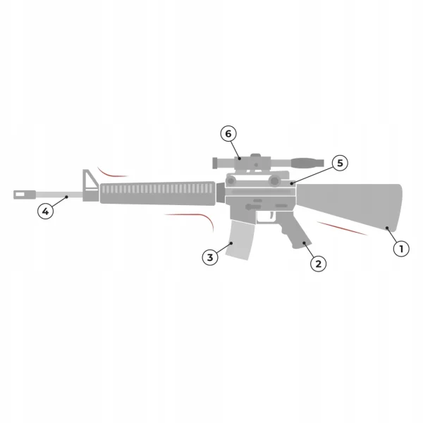 KARABIN PISTOLET BROŃ ASG NA KULKI REPLIKA 6mm BB