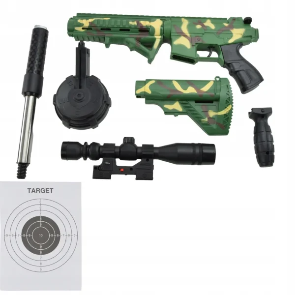 KARABIN PISTOLET NA KULKI MASZYNOWY ASG LASER 68cm