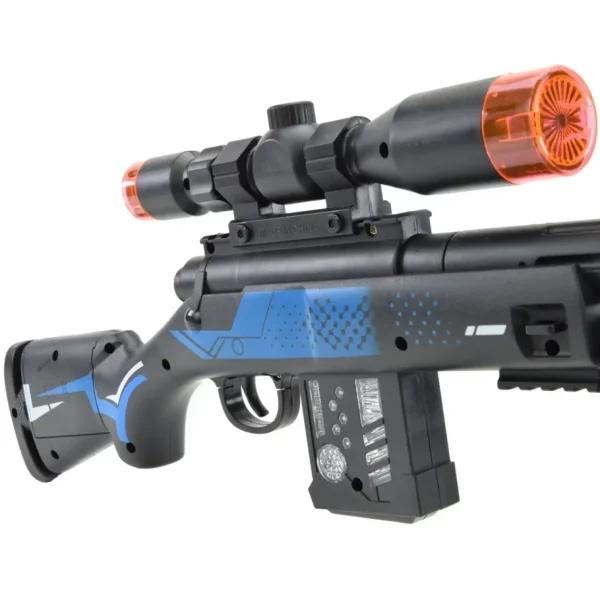 Karabin Pistolet z Symulacją Dźwięku, Świeceniem i Wibracjami