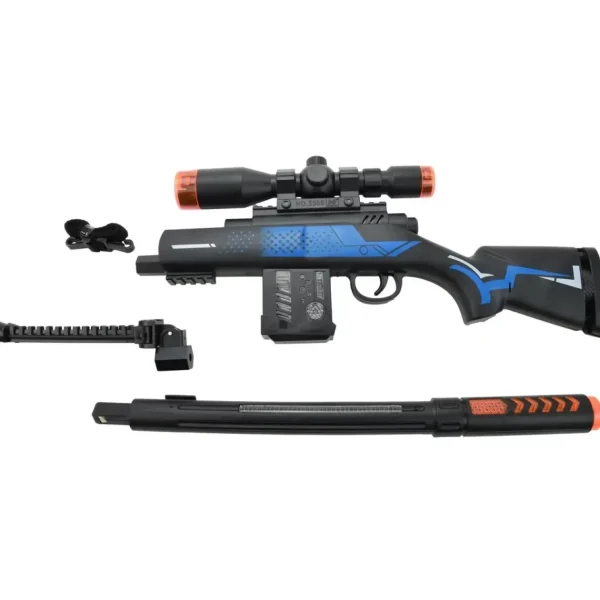 Karabin Pistolet z Symulacją Dźwięku, Świeceniem i Wibracjami