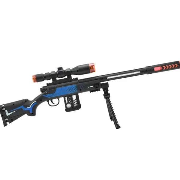 Karabin Pistolet z Symulacją Dźwięku, Świeceniem i Wibracjami