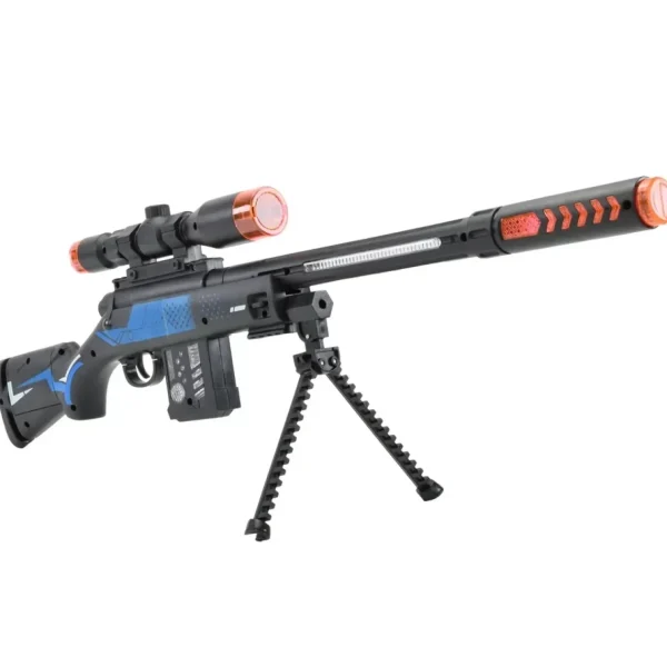 Karabin Pistolet z Symulacją Dźwięku, Świeceniem i Wibracjami