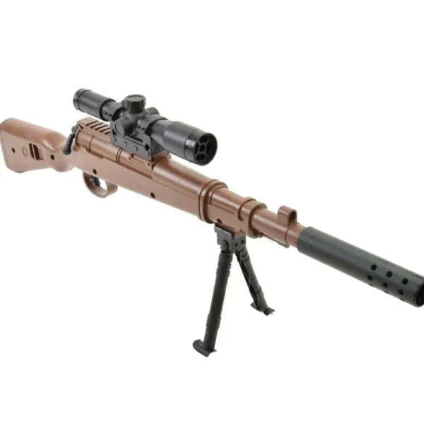 Mini98K Sniper Rifle - Zabawka dla Dzieci z Tłumikiem Mini Karabin na Kulki Żelowe