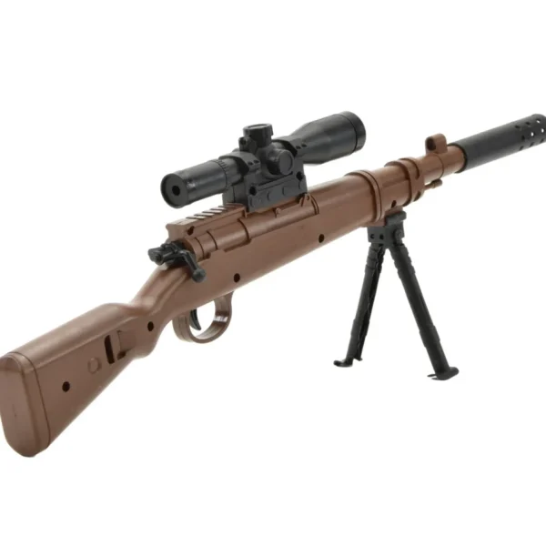 Mini98K Sniper Rifle - Zabawka dla Dzieci z Tłumikiem Mini Karabin na Kulki Żelowe