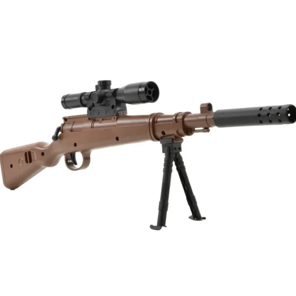 Mini98K Sniper Rifle - Zabawka dla Dzieci z Tłumikiem Mini Karabin na Kulki Żelowe