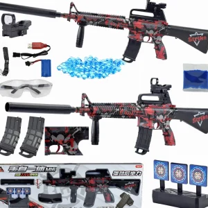 OGROMNY BEZPIECZNY KARABIN AUTOMAT KULKI ŻELOWE PISTOLET TARCZA