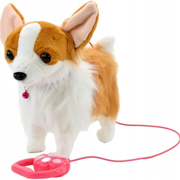 PIESEK INTERAKTYWNY NA SMYCZY CHODZI SZCZEKA CORGI