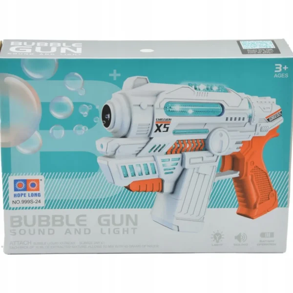 PISTOLET DO BANIEK MYDLANYCH AUTOMAT ŚWIECI GRA