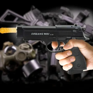 PISTOLET NA KULKI BERETTA REPLIKA METAL ASG TŁUMIK