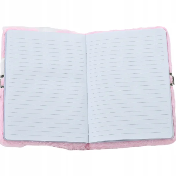 PLUSZOWY PAMIĘTNIK NOTES NOTATNIK Z KŁÓDKĄ A5 DUŻY MIŚ ZESZYT ZABAWKI