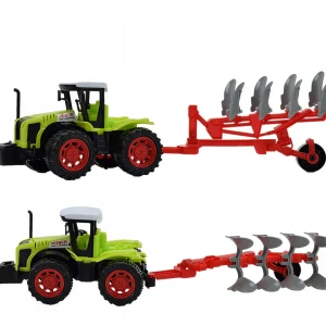 TRAKTOR CIĄGNIK NAPĘD PŁUG ZESTAW FARMER MASZYNA