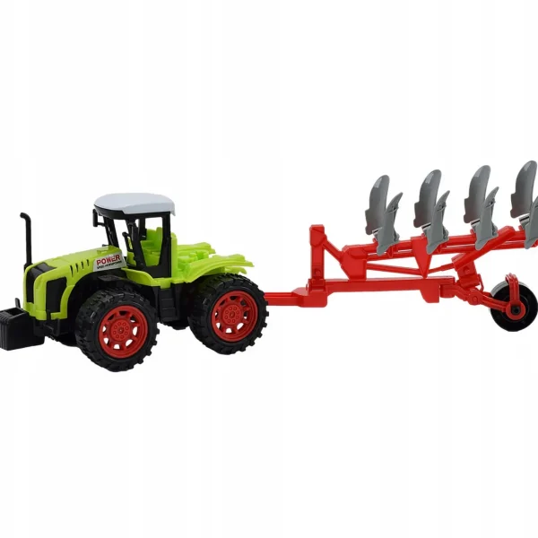 TRAKTOR CIĄGNIK NAPĘD PŁUG ZESTAW FARMER MASZYNA