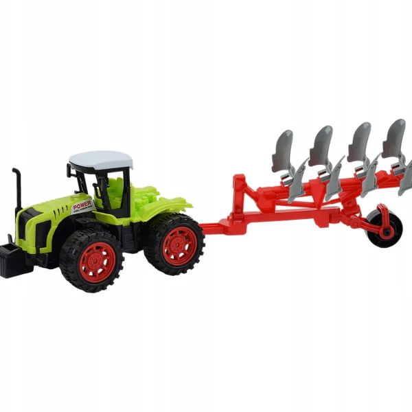 TRAKTOR CIĄGNIK NAPĘD PŁUG ZESTAW FARMER MASZYNA
