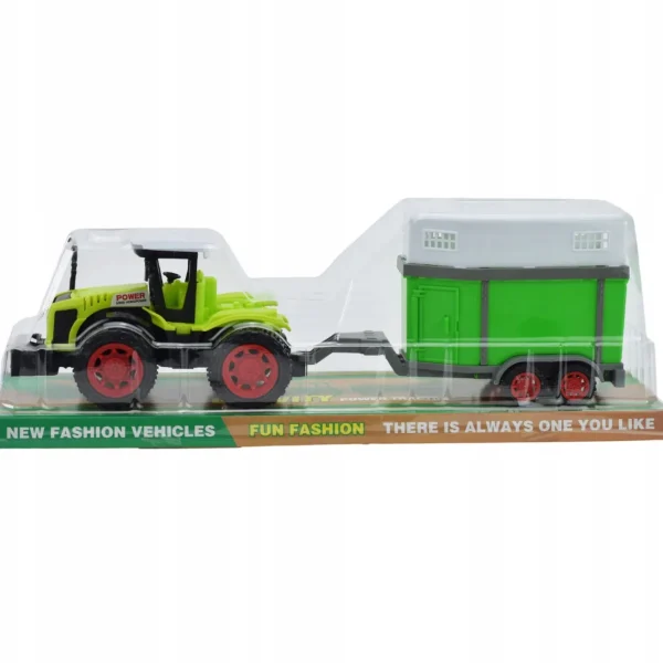TRAKTOR CIĄGNIK Z NAPĘDEM PRZYCZEPA NA ZWIERZĘTA